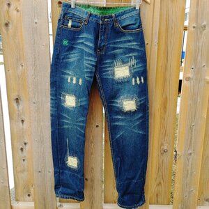HTF Levi's x Clot Bearbrick Watermelon Denim Jeans 31 505-0065